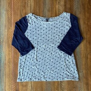 Women’s J.Crew Graphic T Shirt Top Vintage Medium